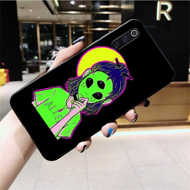 Чехол для телефона Alien Art черный мягкий силиконовый чехол Xiaomi Mi10 10Pro 10 lite Mi9 9SE 8SE