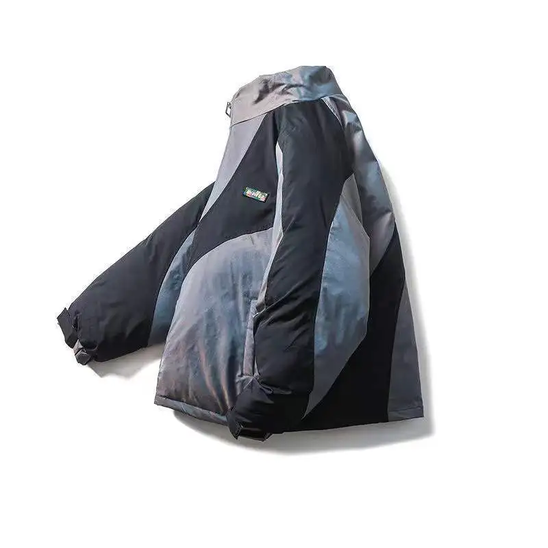 Men's Jacket American Stitching Standing Collar Winter Men's Clothing Loose And Thick Men's Cotton Clothing Trendy Menswear