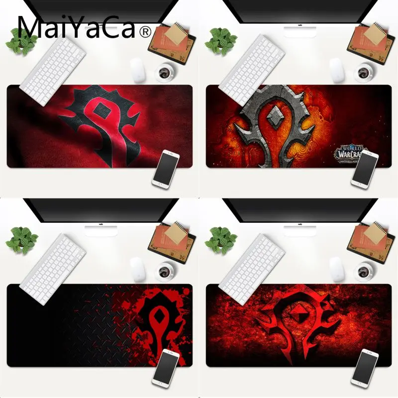 

MaiYaCa world of warcraft alliance Horde logo Comfort Mouse Mat Gaming Mousepad XXL Mouse Pad Laptop Desk Mat pc gamer completo