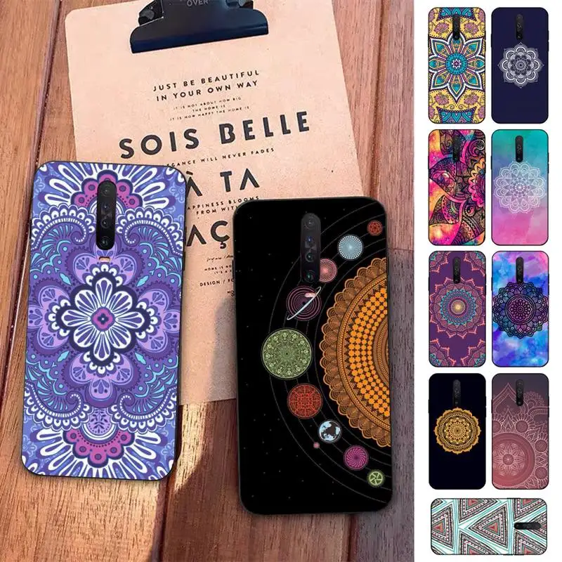 

TOPLBPCS Vintage Indian Floral Henna Mandala Yoga Ethnic Phone Case for Redmi 5 6 7 8 9 A 5plus K20 4X S2 GO 6 K30 pro