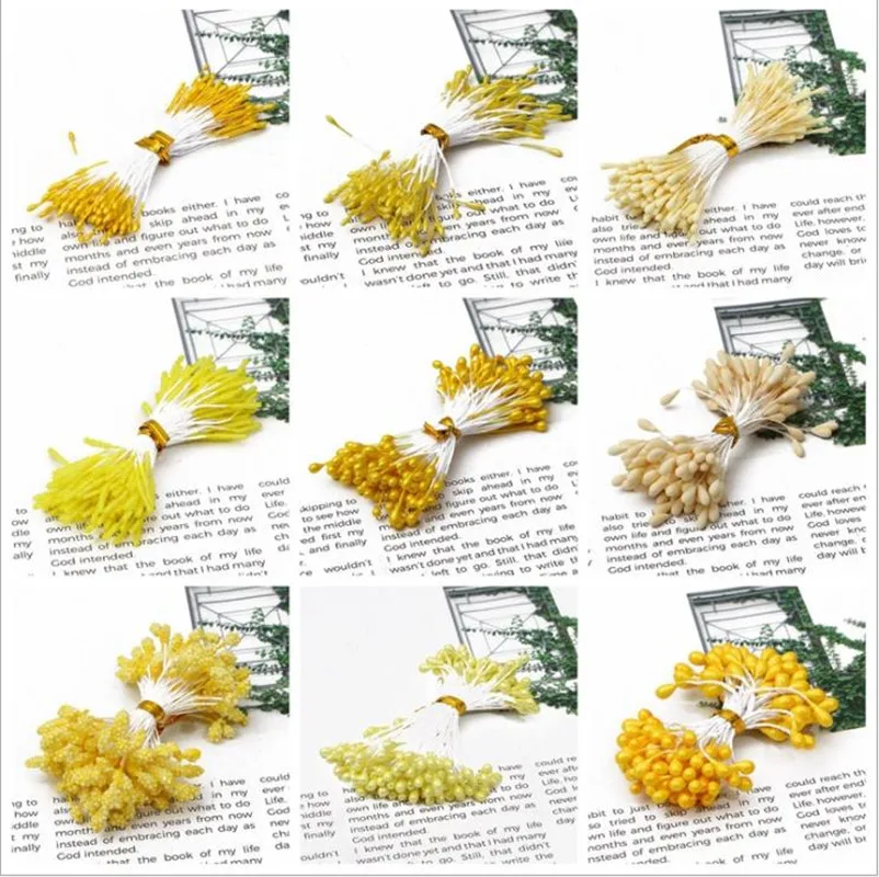 Желтые искусственные цветы фрукты вишня тычинки ягоды букет сделай сам