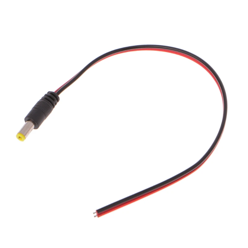 

5 Pcs 5.5x2.1mm Male DC Power Plug Connector CCTV PSU Pigtail Cable Jack 12V