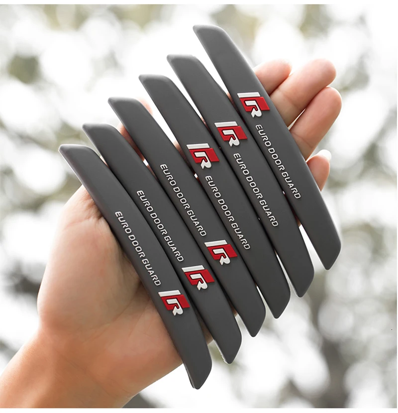 6PCS Auto Car Door Guard Edge Protector Door Anti-collision Sticker Rear View Mirror Anti-scratch Protector Door Trim Accessorie