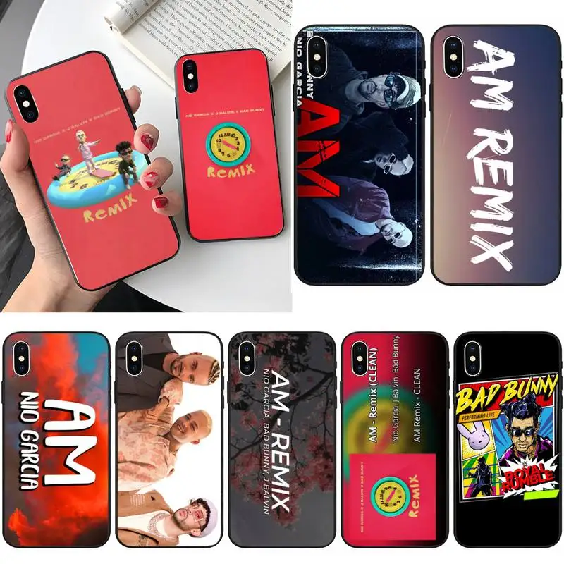 

Am Remix bad bunny nio garcia Phone Case For iPhone 12 Mini 11 Pro XS Max X XR 7 8 Plus