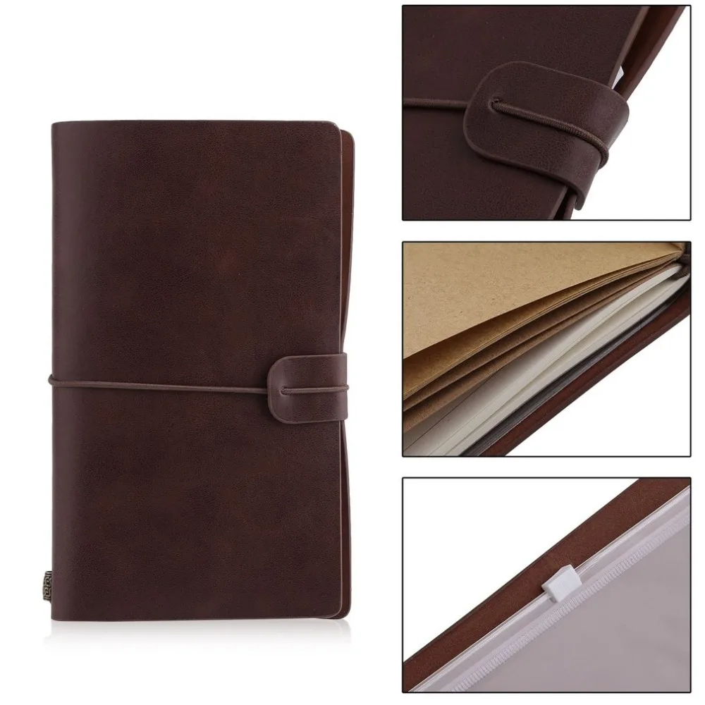 Vintage Hardcover Notebook Spiral Faux Leather Dairy Note Book School Office Supply For Students Business Notebooks Making Notes