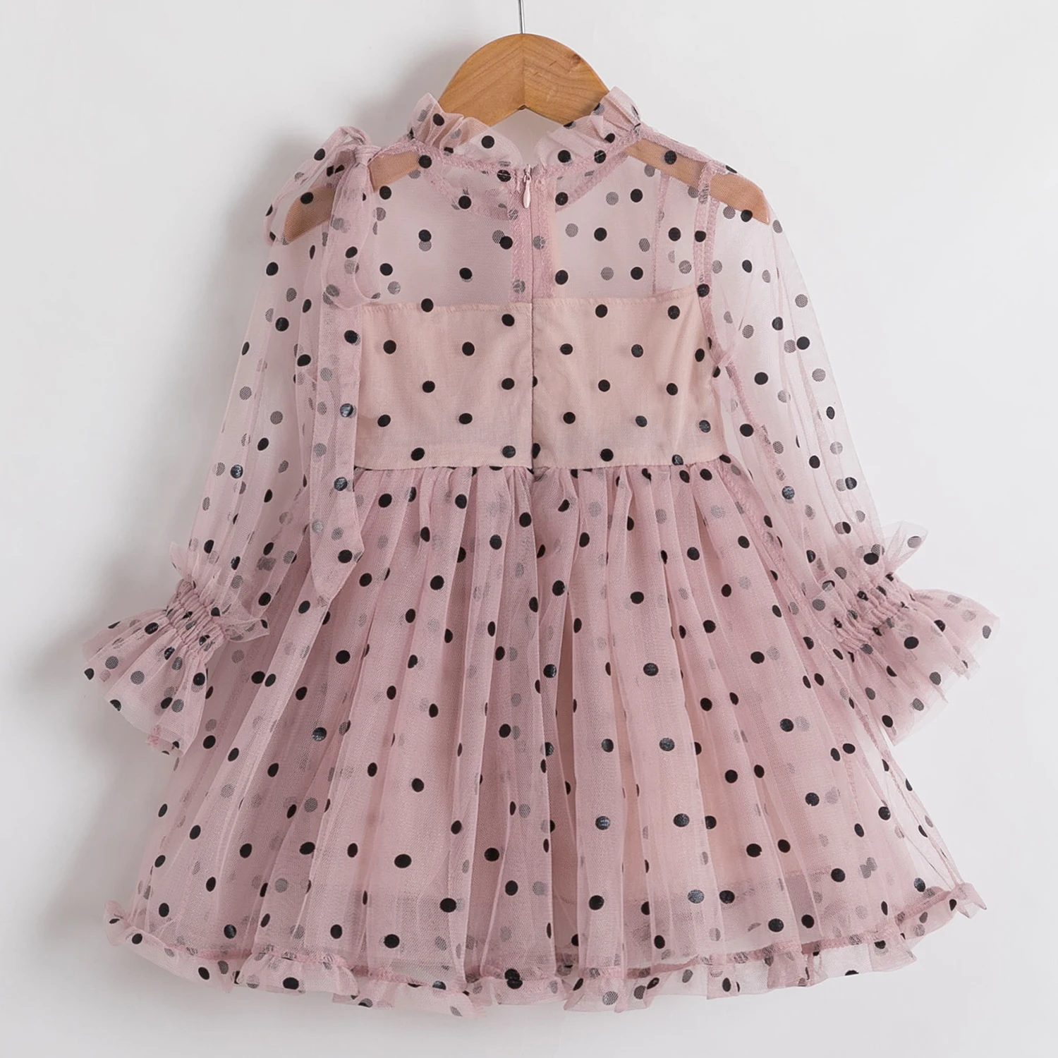 Winter Kids Dresses For Girls Long Sleeve Children Clothing Polka Dot Tulle Tutu Casual School Wear Princess Party Dress | Детская