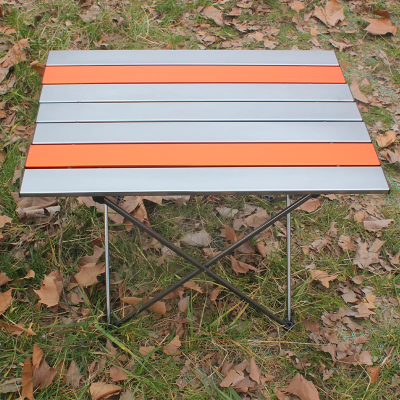 

Foldable Camping Table Portable Metal Camping Dining Table Lightweight Small Aluminum Table with Carrying Bag for Picnic