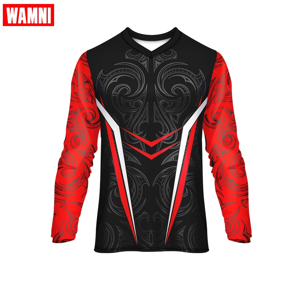 Спортивная тонкая футболка WAMNI с V-образным вырезом и длинным рукавом реглан