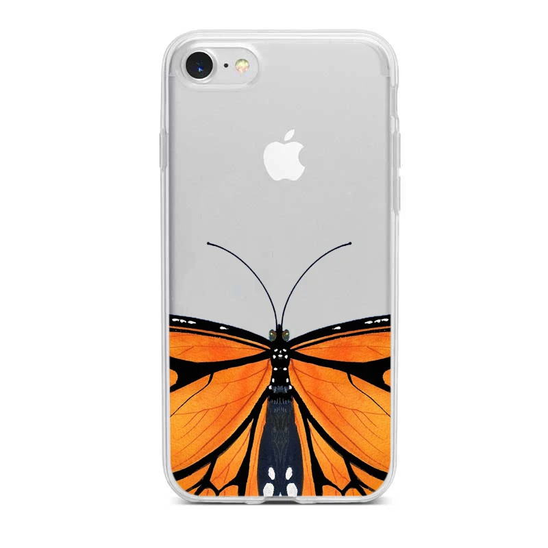 Clear Monarch Butterfly Phone Case For iPhone X XS Max Xr 11 pro 5 5S SE 8 76 s Plus INS Premium Ins Soft Fundas Cover Coque | Мобильные