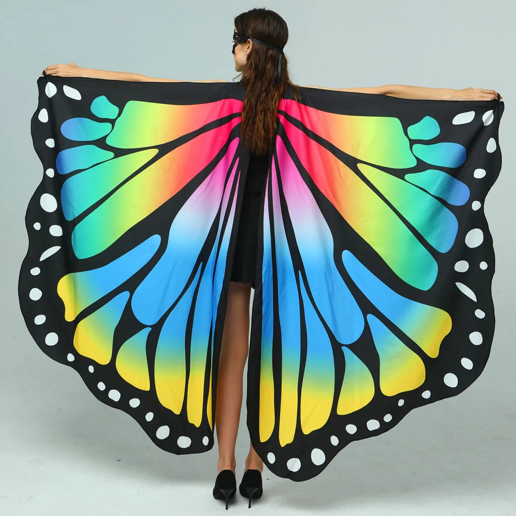 SAGACE чистая большая шаль-бабочка Женская шаль с крыльями волнистая для вечеринки