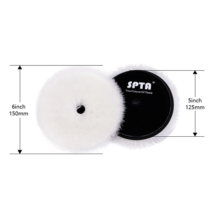 1pc 6inch Wool Pad SPTA " 7" скошенный край полировальный диск из микрофибры быстрая отделка колодки авто воск полировка колодки для DA/RO автомобиля полировщик - Цвет: 1pc 6inch Wool Pad