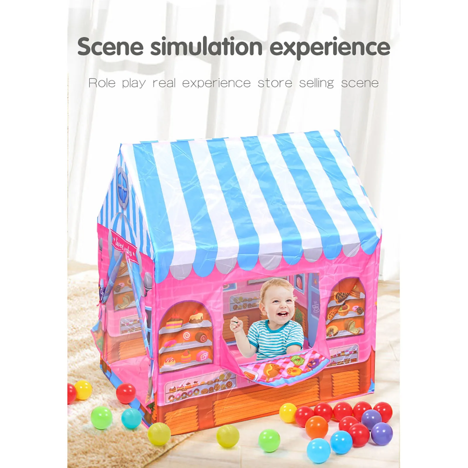 

Outdoor Playhouse Supermarket Children's DIY Tent Play Tent Kids Pretend Playhouse jeux exterieur jardin enfant