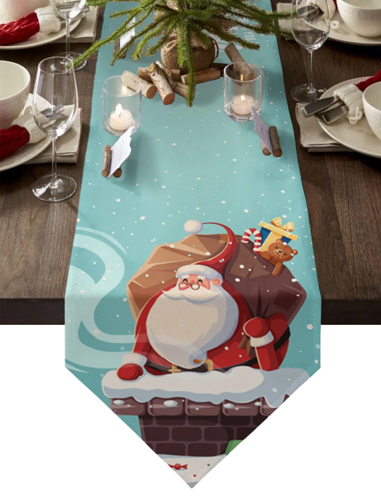 

Рождественский подарок в виде Санты на стол, Настольная скатерть, Декоративная скатерть для дома, Рождественское украшение, подарок на Новы...
