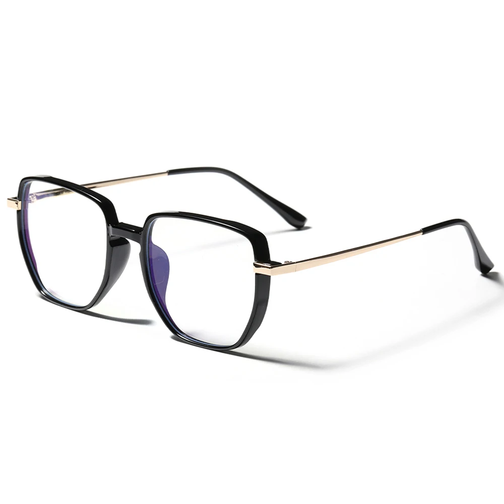 

Veshion Blue Light Blocking Glasses for Women TR90 Full Rim Square Glasses Frame for Men Half Metal Ultralight Clear Lens