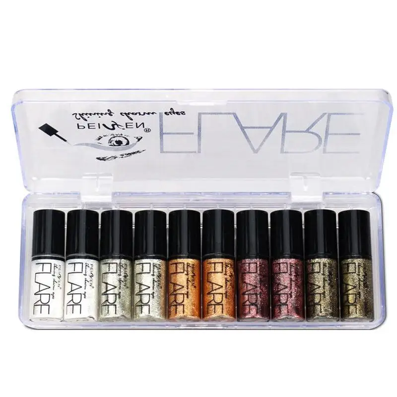 Подводка для глаз с жидким блеском 5 цветов блестящие металлические подводки