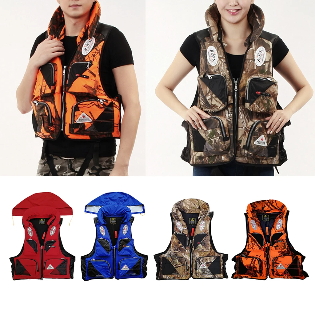 

Жилет для рыбалки на открытом воздухе, для водных видов спорта, выживания, удобный