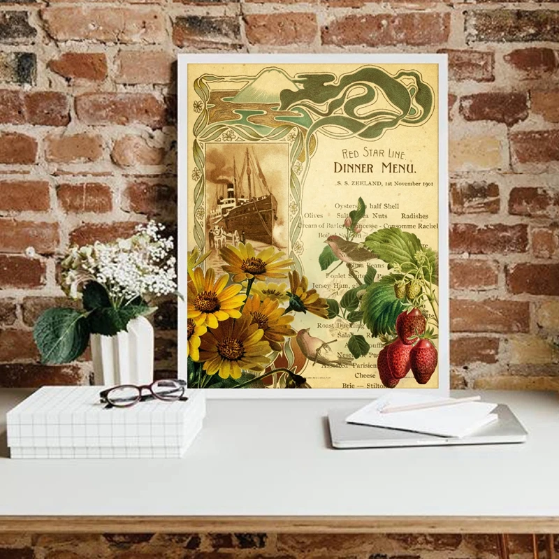 Винтажный Набор для журнальных карт викторианские дорожные парусиновые плакаты