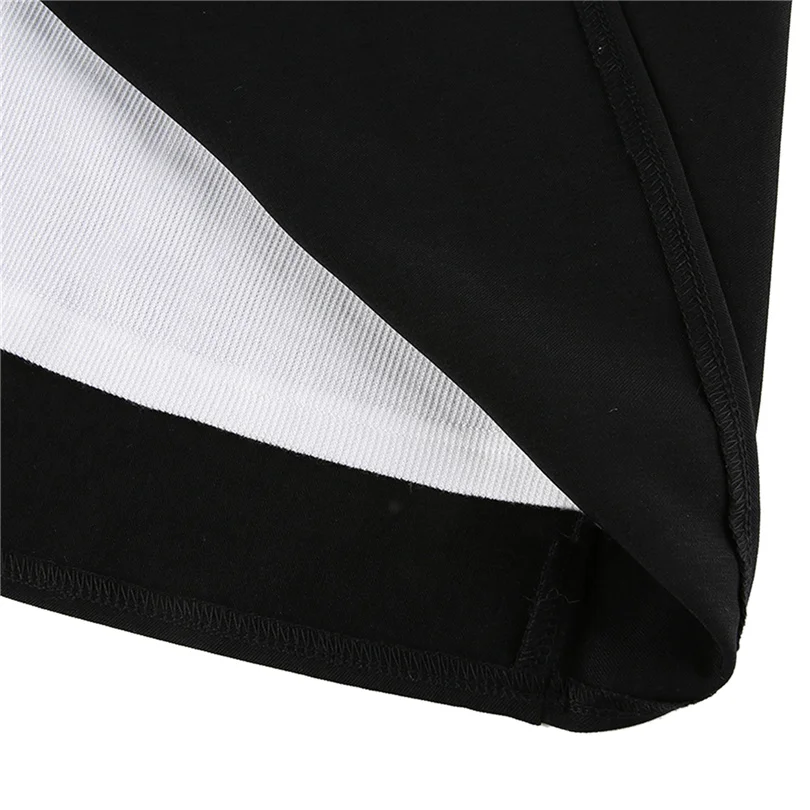 

2021 Women's Summer A-line Skirt High Waist Color Block Buckle Belted Split Mini Fake Two Irregular Skirt