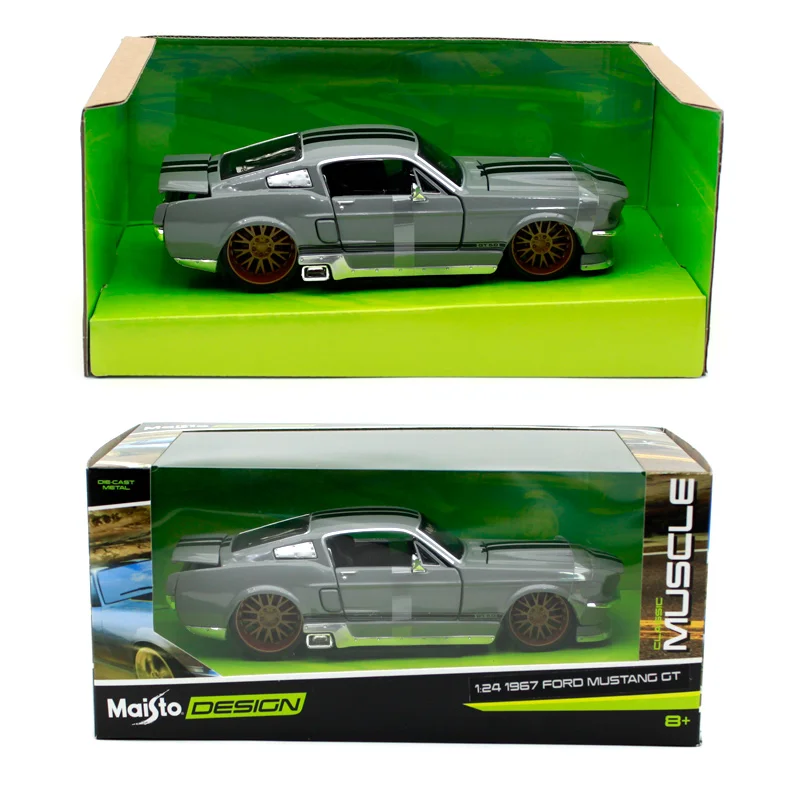 Maisto 1:24 1967 Ford Mustang GT с автомобилями, модель автомобиля, литая под давлением, новинка, в коробке, 31094