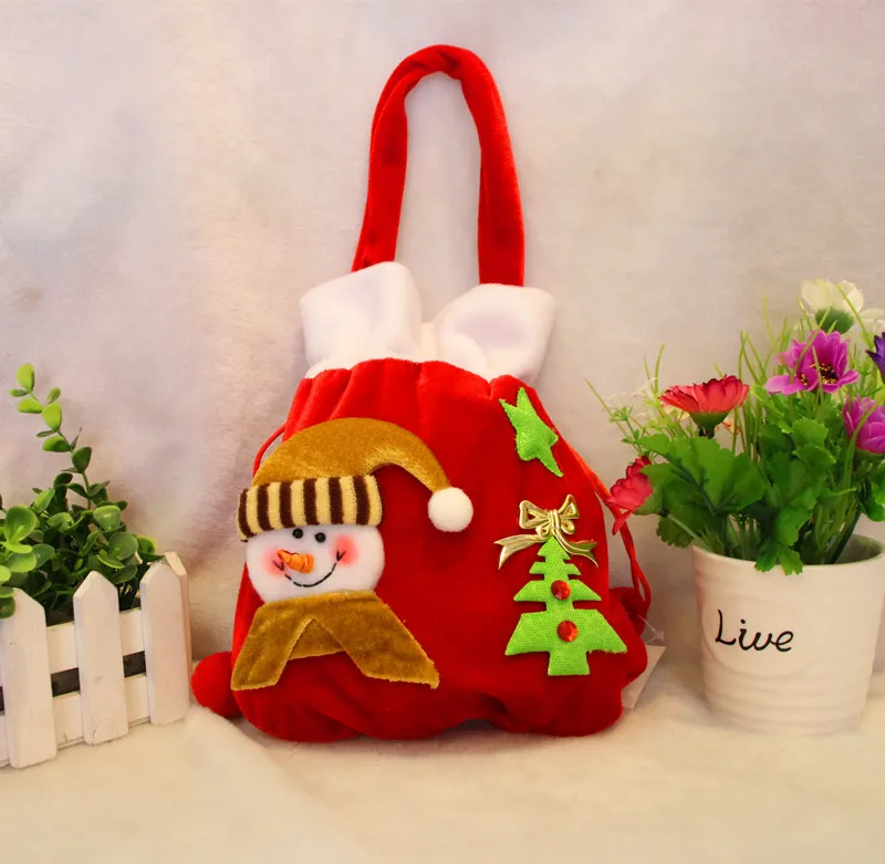 1 шт. подарочные сумки Санта Клауса снеговика с рождеством свадьбы конфеты декор