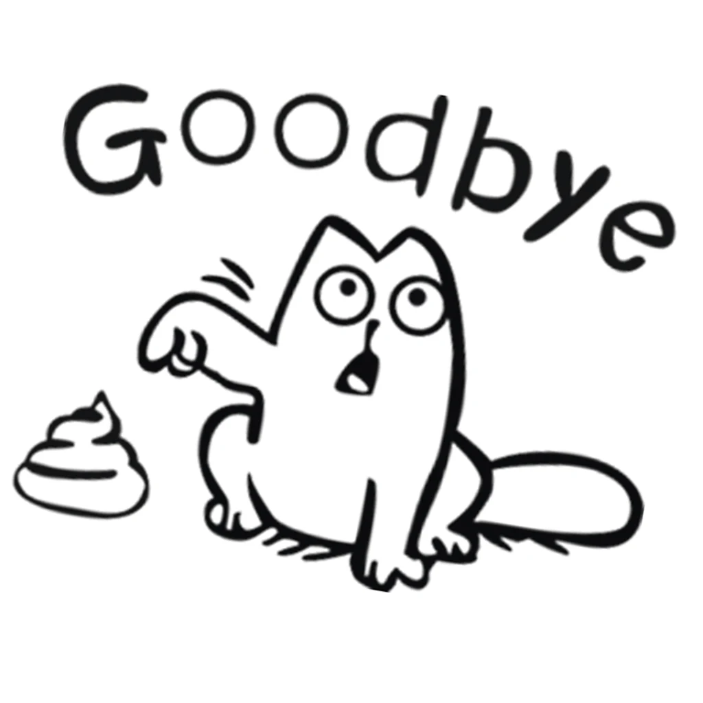 Знак &quotдо свидания&quot милый стикер для туалета украшение ванной комнаты