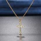 Ожерелья из нержавеющей стали, изысканные подвески-кресты, цепочка, чокер, бижутерия, модное ожерелье для женщин, ювелирные изделия, свадебные подарки