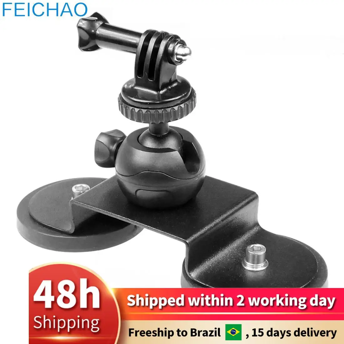 

Car Magnetic Mount Low Angle Suction Cup Tripod Adapter 360 Ball Head Sucker Phone Holder for GoPro 9 8 5 Insta360 Action Camera