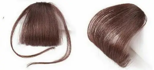 Brown Горячие парики Air челка Remy человеческие волосы для наращивания клип на бахроме передние волосы тонкие аккуратные женские аксессуары для волос 8 цветов - Цвет: Brown