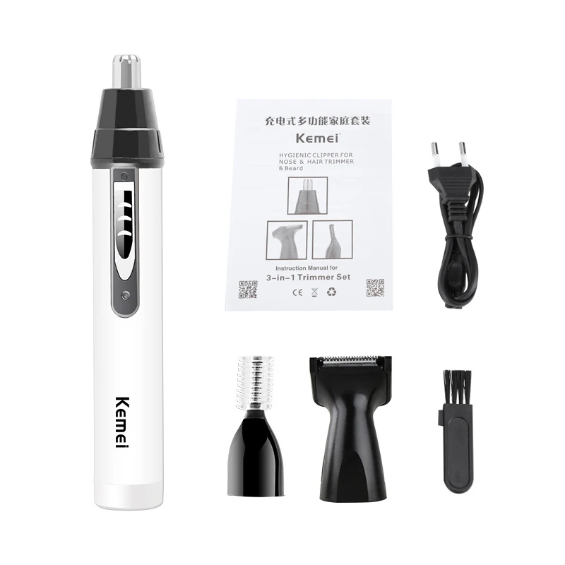 Электрический триммер для носа 3 в 1 перезаряжаемый бровей и бакенбардов мини