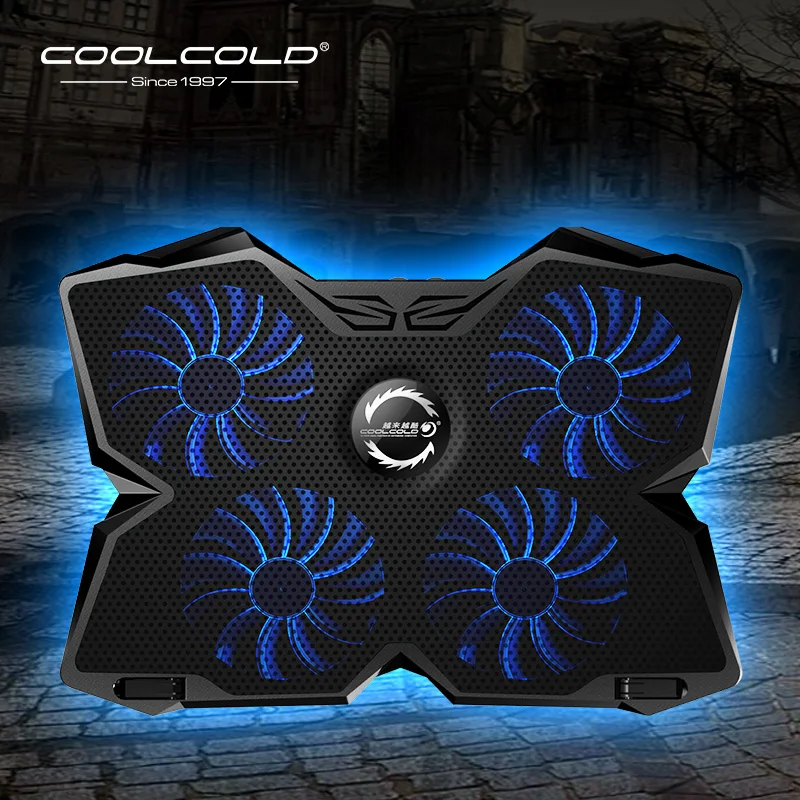 

Laptop Cooler Laptop Cooling Pad Notebook Gaming Cooler Stand with Four Fan and 2 USB Ports for 14-17inch Laptop