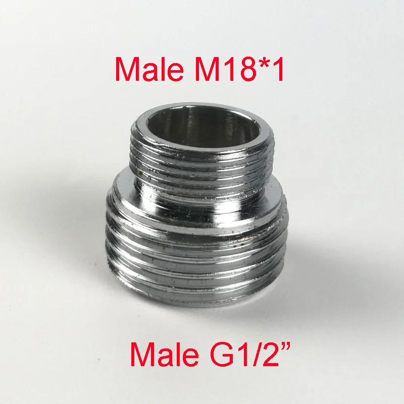M18xMDN15 1 шт. хромированный латунный кран адаптер к аэратору для мужчин и женщин G1/" трубы фитинги очиститель воды аксессуары M16 M24 M18 M20 M32 G3/4" - Цвет: M18xMDN15