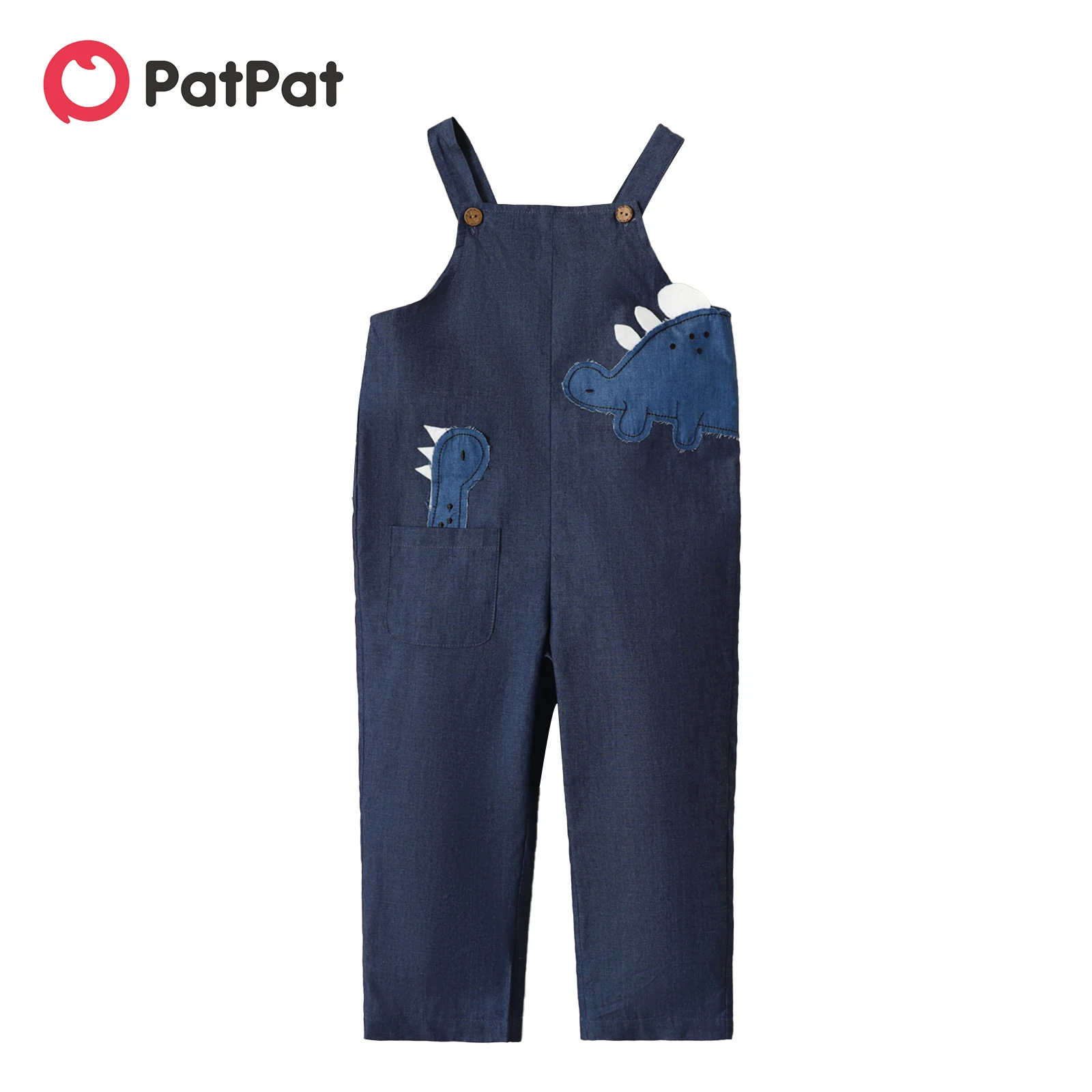 

PatPat Toddler Boy Animal Dinosuar Embroidered Denim Overalls