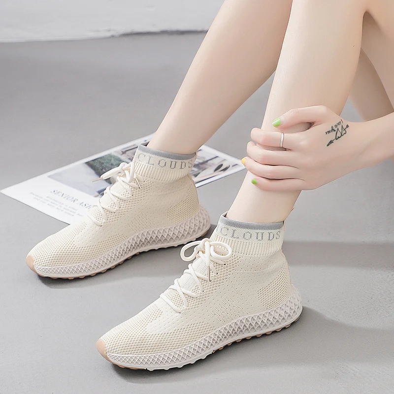 Женская обувь увеличивающая рост ботинки с острым носком тканевая женская без