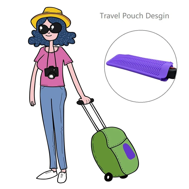 2 шт термостойкие силиконовые мешочек для коврика завивки волос выпрямитель