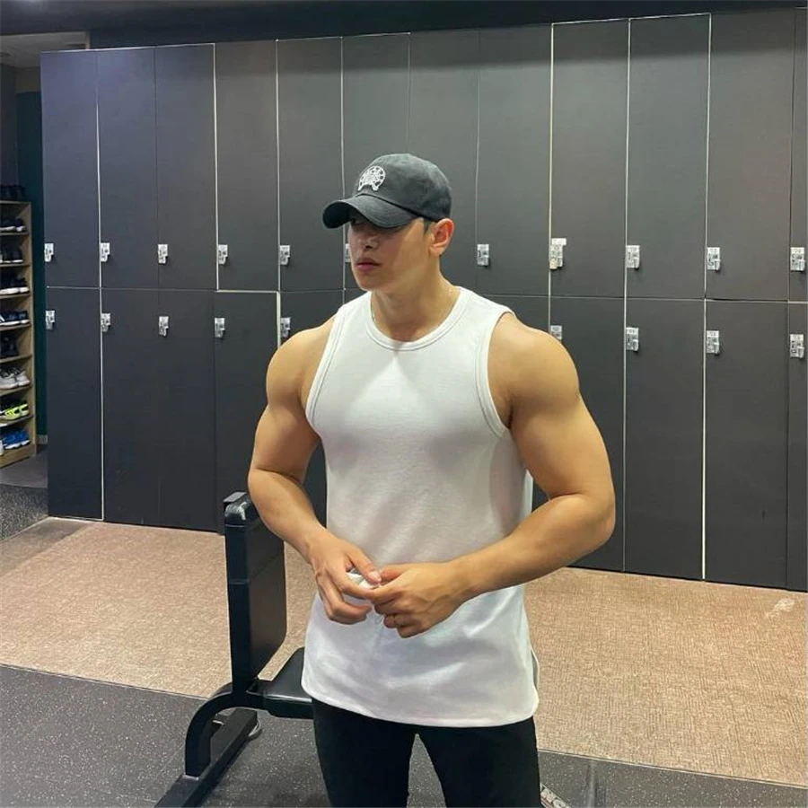 

Men' New Gyms Clothing Cotton Bodybuilding Tank Top Bodybuilder Mens Ropa Hombre Tops Singlet Erkek Sleeveless Singlet Men M-3xl