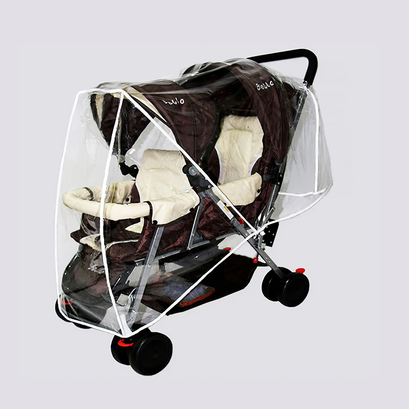 

Тележка дождевик ветрозащитный дождевик Универсальный дождевик для коляска для двойни, защита от пыли непромокаемые близнецов Детские кол...