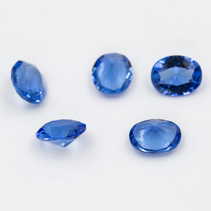

2x3mm-13x18mm Tanzania Oval Shape Loose Glass Gemstone Glass Beads Synthetic Gemstone For Jewelry