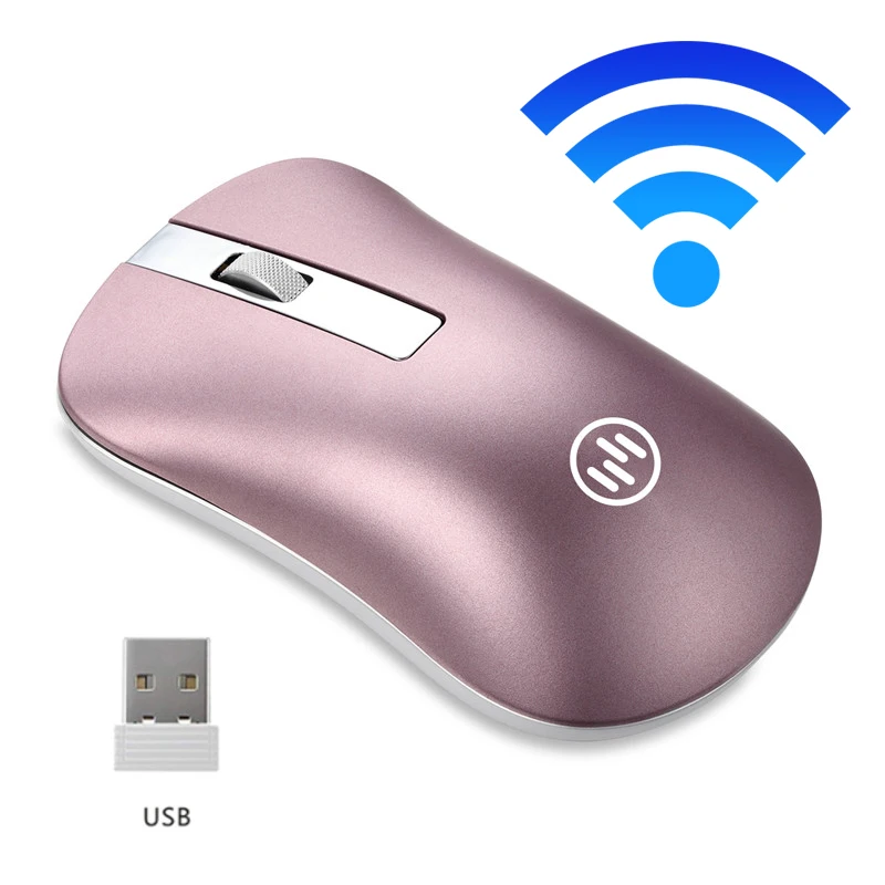 2.4G Wireless Pink Беспроводная Bluetooth мышь, беспроводная перезаряжаемая мышь, компьютерная эргономичная мышь, бесшумная мини-мышь Mause, 2,4 ГГц, USB мышь для ноутбука - Цвет: 2.4G Wireless Pink