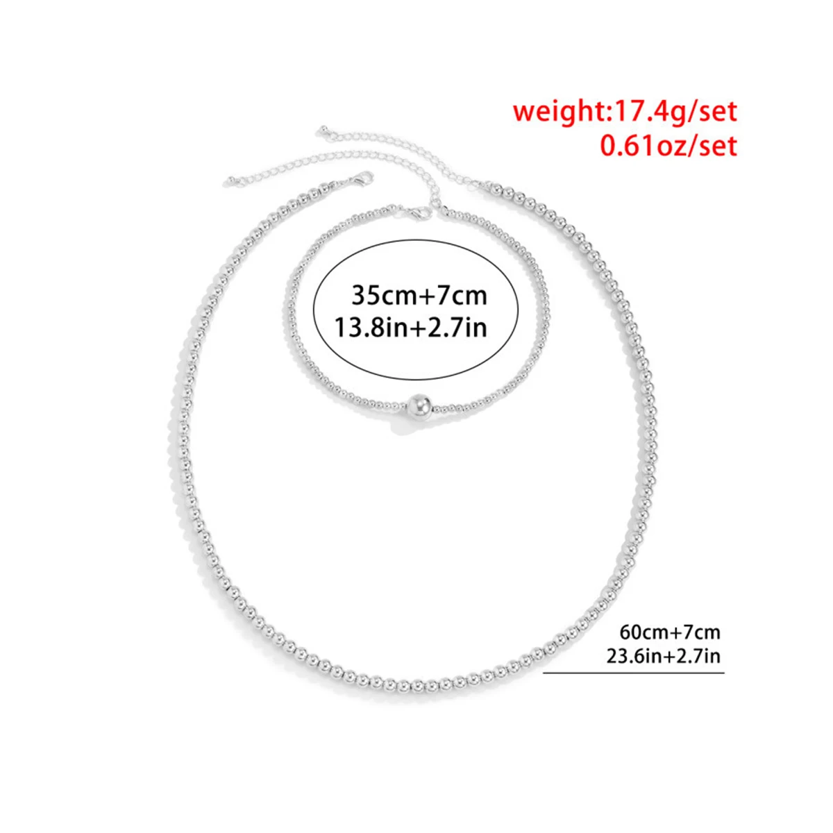 

Gold Punk Metal Beads Ball Minimalism Jewelry for Man Women Gothic Beaded Choker Necklace Fashion Punk Gold Clavicle Necklace