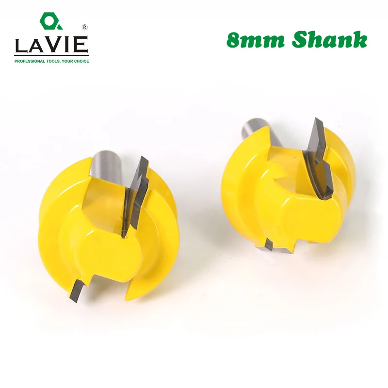 LAVIE 2 шт. 8 мм хвостовик 22 5 градусов Блокировка торцовочный шип фрезы Набор клеевых