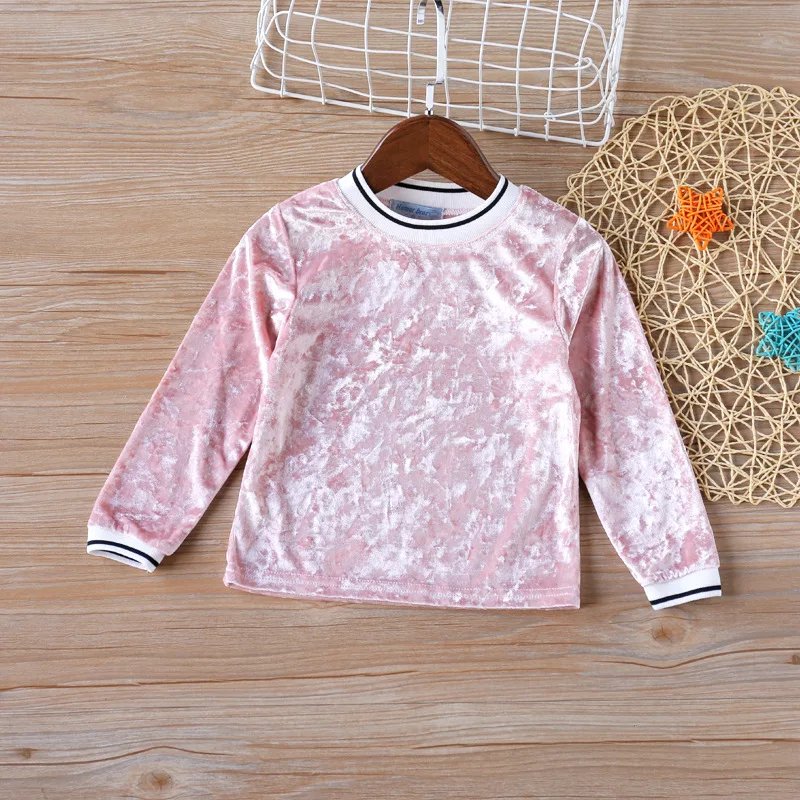 

Rlyaeiz 2020 Autumn Winter Kids Girls Clothes Sets Golden Velvet Suit For Girls Long Sleeve Hoodies Top + Pants 2Pcs Outfit Sets