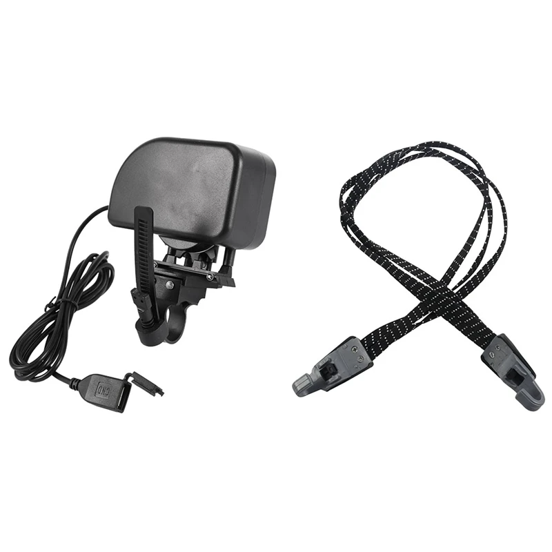 

1 Pcs Outdoor Bicycle Luggage Rope 0.68 Meters & 1 Set Bicycle Dynamo Bicycle Chain Generator Charger with USB Charger