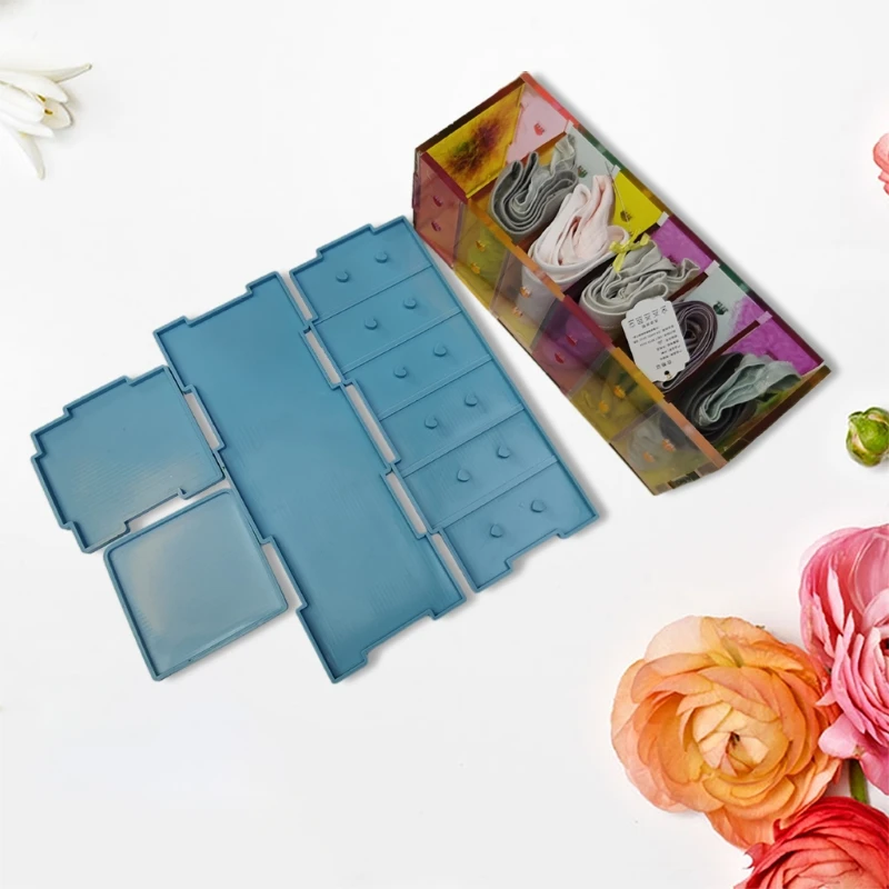 

1 Set Domino Box Epoxy Resin Mold Storage Case Silicone Mould DIY Crafts Jewelry Container Home Decoration Mold