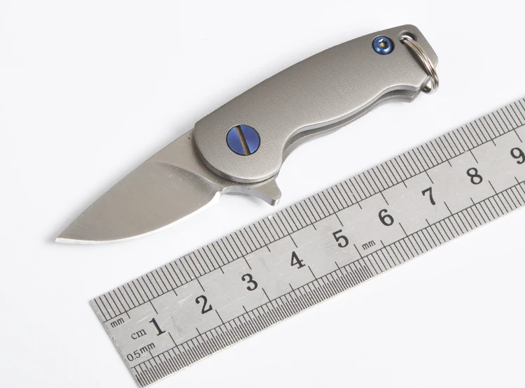 Voltron тактический нож из титанового сплава/деревянной ручкой D2 сатин/дамасское