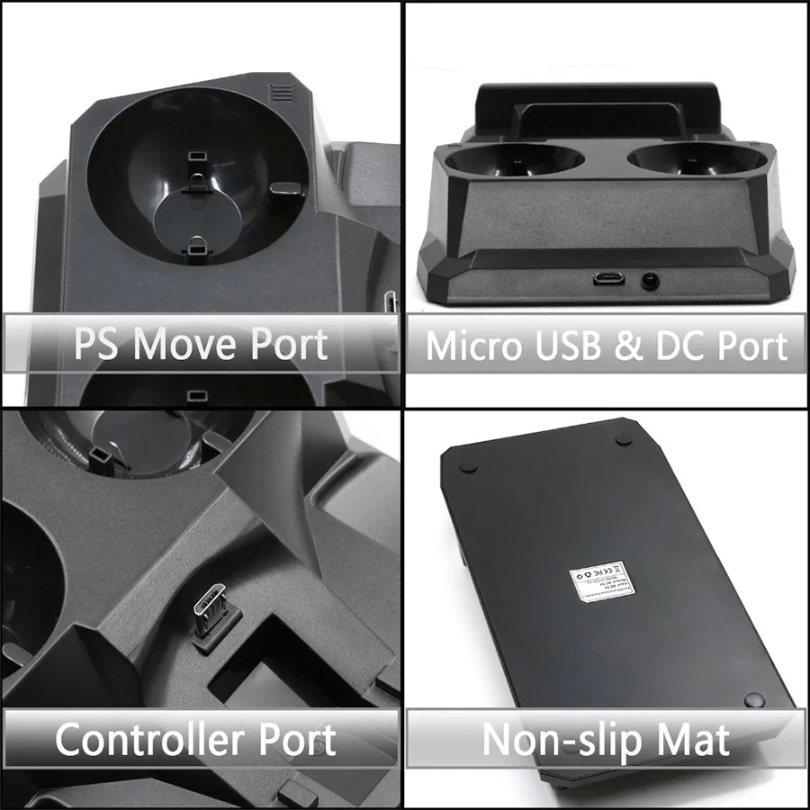 Зарядная док станция 4 в 1 для PS4 Slim Pro/PS многофункциональная зарядная контроллеров