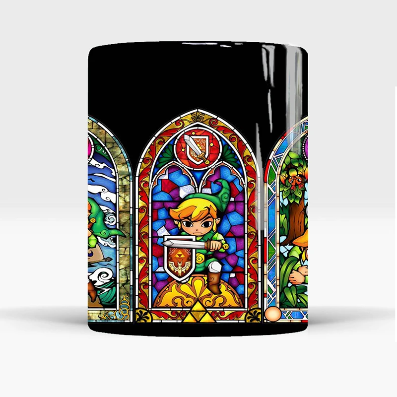 350 мл милый Zelda меняющий цвет волшебные кружки кофе керамическая молочная кружка Новинка тепломеняющийся цвет чайная чашка подарок для друзей