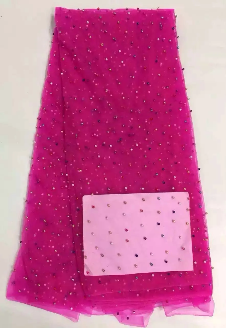 Высококачественная нигерийская кружевная ткань из бисера новейшая африканская