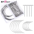 Т-образные булавки C изогнутый шнур для парика для шитья, для вшивания париков, иглы для плетения волос, для изготовления париков, моделирования и поделок