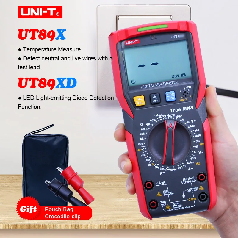 UNI-T UT89X UT89XD цифровой мультиметр AC DC Напряжение Ток Емкость Частота сопротивление