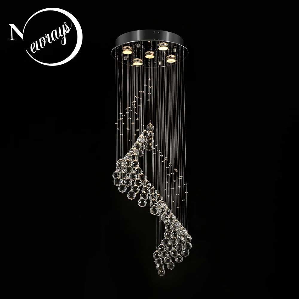 

Modern Europe style crystal ceiling lights GU10 Plafonnier LED lustreceiling lamp for living room bedroom restaurant hotel bar